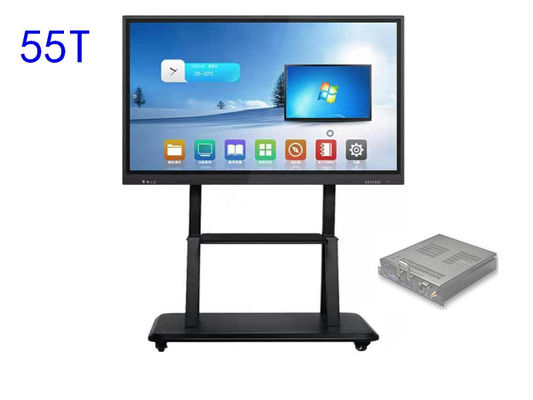 PC Windowsおよびシステム55Tインチのシンセンの人間の特徴をもつ工場が付いているスマートな接触TV板LCD表示画面